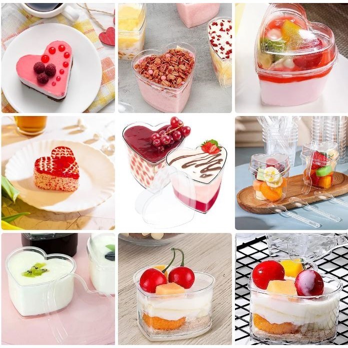 9pcs Mousse Cup Dessert Puddings Cheesecake Parfait Cups Ice Cream Jelly Yogurt Mug for Cream Pudding Cup (2874L) - Image 3