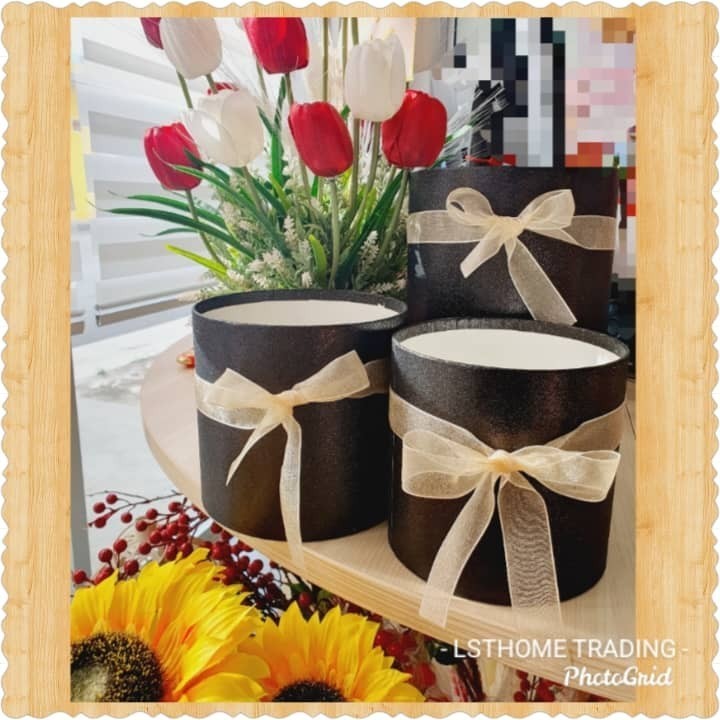 Flower Shimmer Box Round Cardboard Gift Boxes Wedding Party Rose Flower Packaging Decoration Valentine's Day Gift(2834L) - Image 4