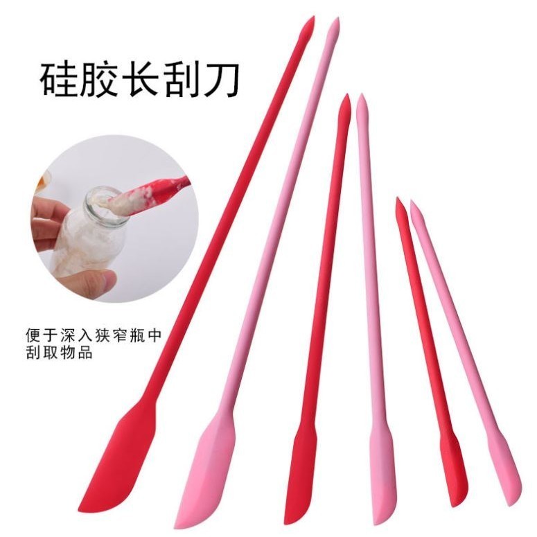 Silicone Spatula Mini Jam Scraper Small Tip Double-headed Scoop Cream Butter Spoon Kitchen Accessories Creative (2847L) - Image 3