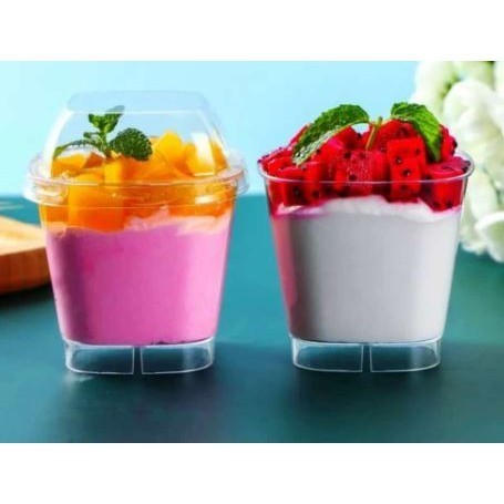 10pc Mousse Cup Pudding Cup Yogurt Cup Individual Container For Mousse Cake Pudding Yogurt Transparent with cover(2871L) - Image 8