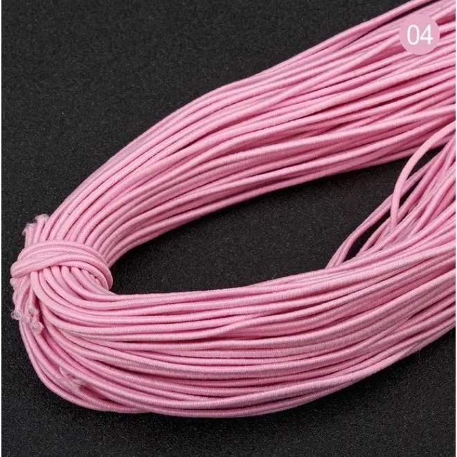 5yard 1mm~2mm Round High Elastic Sewing Elastic Band Fiat Rubber Band Waist Band Stretch 弹力绳 (1946L) - Image 4