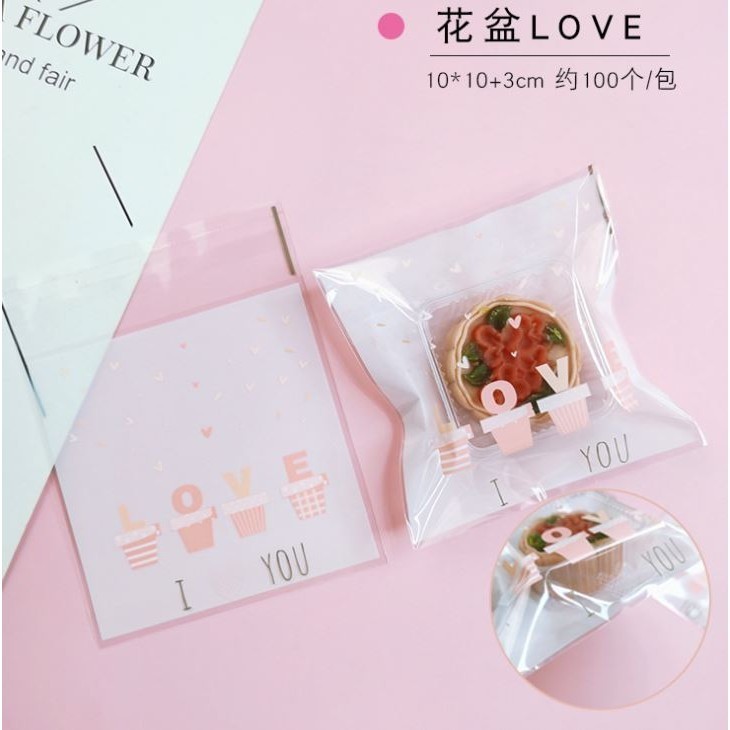 100pcs 10x10cm Cute Cat Cartoon Gifts Bags Cookie Packaging Self-adhesive Plastic Bags For Biscuits Candy Food (1268L) - Image 12