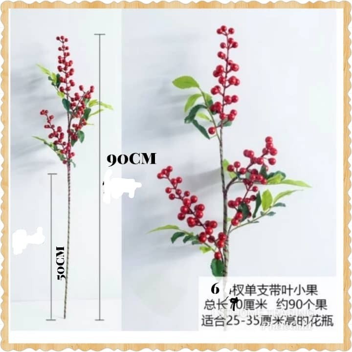 Fortune Fruit Artificial Flowers for Wedding DIY Home Decoration Christmas Valentine's Day Easter Garden Outdoor(1639L) - Image 10