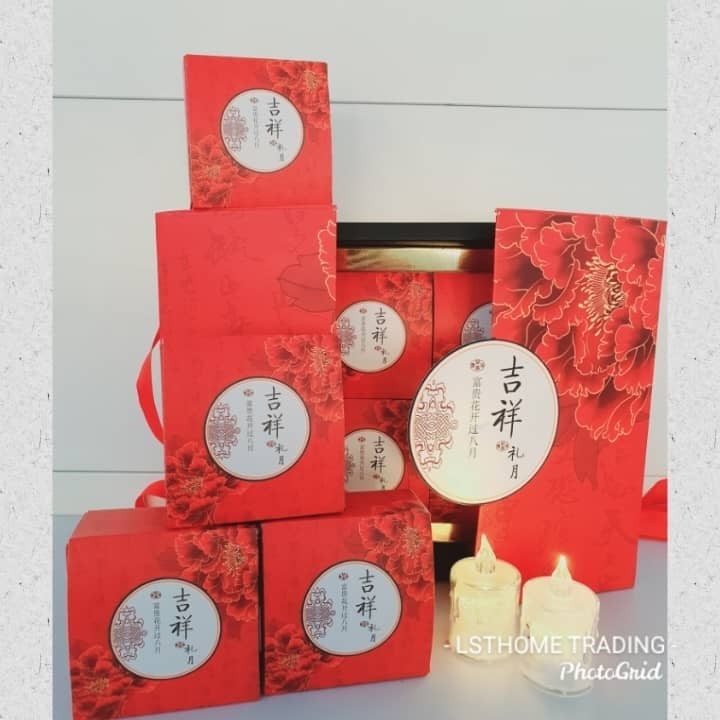 8 capsules (50g) Mooncake Packaging Gift Box Pure Lotus Mooncake Mung Bean Baking Party Mid-Autumn Festival (2923L) - Image 2