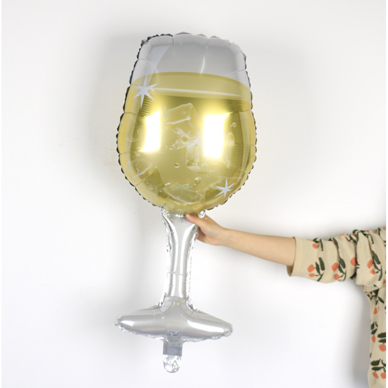Large champagne bottle, balloon, birthday glass, goblet party, bubble party, flamingo cocktail 大号香槟酒瓶酒杯铝膜气球 (213L) - Image 4