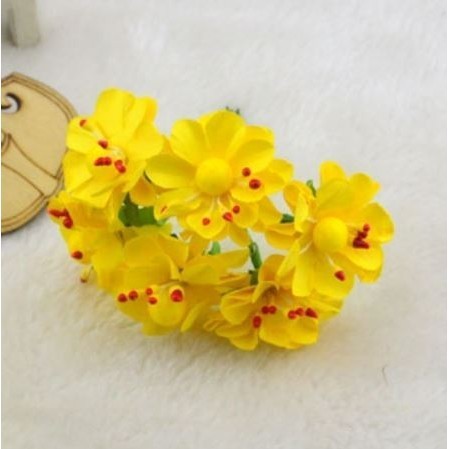 12pcs DIY mini wild chrysanthemum paper flower bouquet wedding wreath decoration accessories fake flower (638L) - Image 9