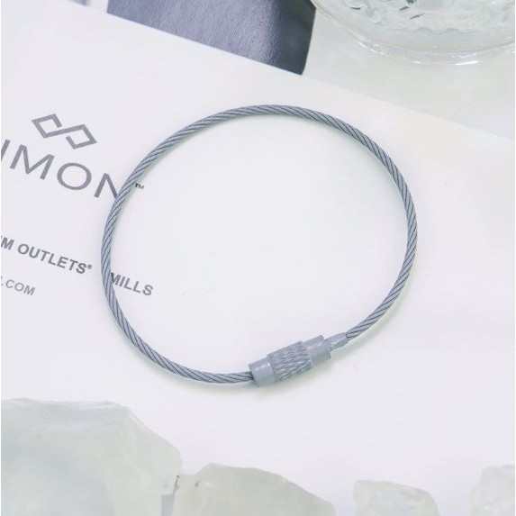 1pc Colorful Stainless Steel Wire Keychain Cable Loop Screw Lock Rope Key Holder Keyring Key Chain Rings Tool(2498L) - Image 14