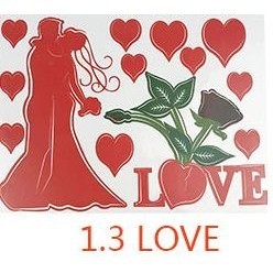 Colour stickers Bride Groom I love you Stickers Wedding Valentine's Day PVC Balloon Stickers Party Decor (436L)