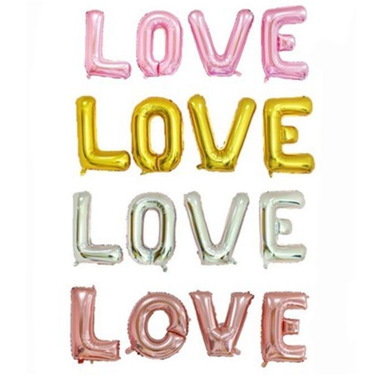 32inch LOVE Foil Balloons Letter Balloons Romantic Wedding Anniversary Decor Shower Birthday Party decorations (722L) - Image 5
