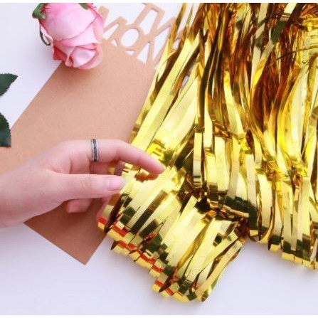 2M Gold Pink Rainbow Sequin Backdrop Foil Fringe Tinsel Curtain Birthday Party Wedding Decorations Adult Rain Party(484) - Image 6
