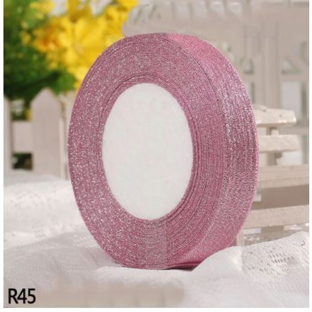 25Yard 22M 1'' Handmade Silver Metallic Glitter Ribbons For DIY Crafts Sewing Fabric Christmas Party Wedding (1162L) - Image 9