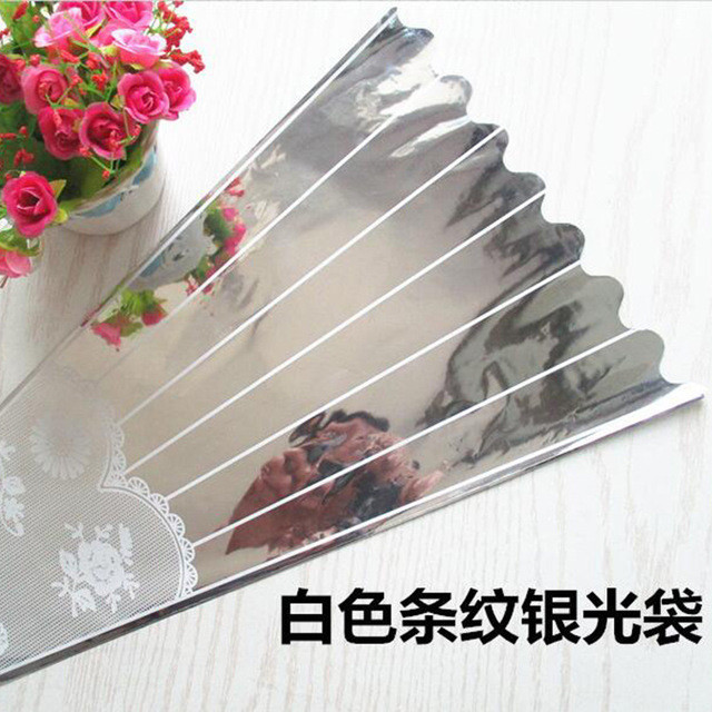 20pcs Flower Wrapping Paper Silver Line Branch Bag OPP Waterproof Cellophane Fresh Bouquet Packaging(565L) - Image 3