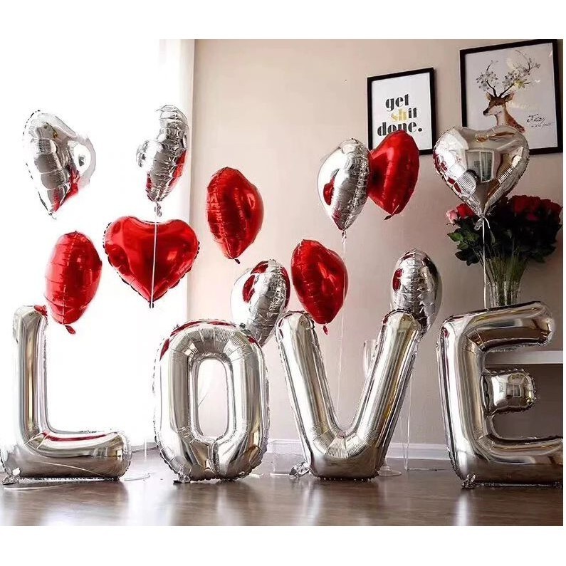 32inch LOVE Foil Balloons Letter Balloons Romantic Wedding Anniversary Decor Shower Birthday Party decorations (722L) - Image 4