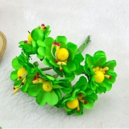 12pcs DIY mini wild chrysanthemum paper flower bouquet wedding wreath decoration accessories fake flower (638L) - Image 3