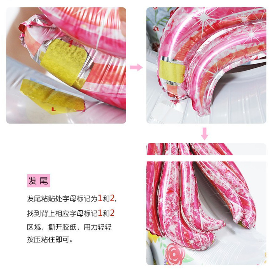 116x106 cm Super Large Unicorn Balloon 3D Standing birthday balloons birthday party decorations kids 大号立体拼装独角兽气球 (266L) - Image 9