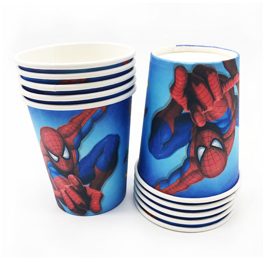 10pcs 9Oz 250ml Cartoon Party Thickened Disposable Paper Cup Raw Wood Pulp Children's Birthday festive event 派对纸杯(2960L) - Image 17