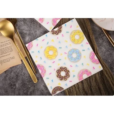 20PCS/Bag Printed Paper Towels Light Luxury Style Floral Napkins Birthday Party Necessities Square Tissue Paper(2964L) - Image 3