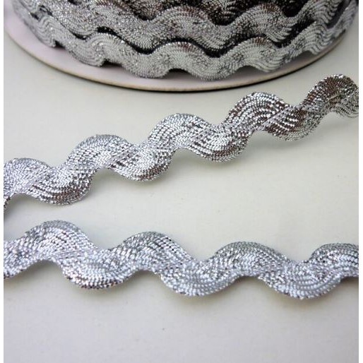 1yard 8mm Ric Rac Zig Zag Lace Wave Bending Fringe Trim Ribbon Curved webbing Laciness For DIY Sewing 波纹水浪边花(2973L) - Image 3