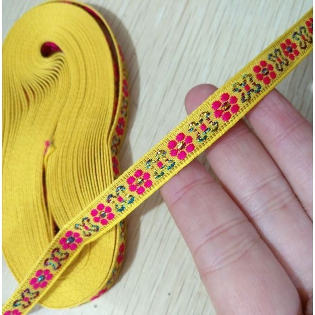 1yard Multicolor Braided Lace Trim Ribbon for Home Party Decoration DIY Clothes Sewing Accessories Lace 民族民族花边 (2077L) - Image 14