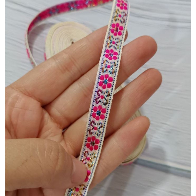 1yard Multicolor Braided Lace Trim Ribbon for Home Party Decoration DIY Clothes Sewing Accessories Lace 民族民族花边 (2077L) - Image 19