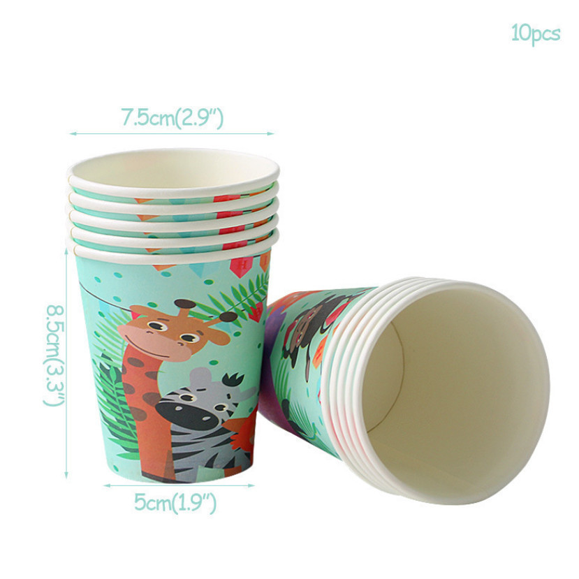 10pcs 9Oz 250ml Cartoon Party Thickened Disposable Paper Cup Raw Wood Pulp Children's Birthday festive event 派对纸杯(2960L) - Image 14