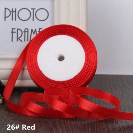 25Yards 6mm Handwork Silk Satin Ribbon Bow For Crafts DIY Christmas Gifts Wrapping Supplies (538L) - Image 6
