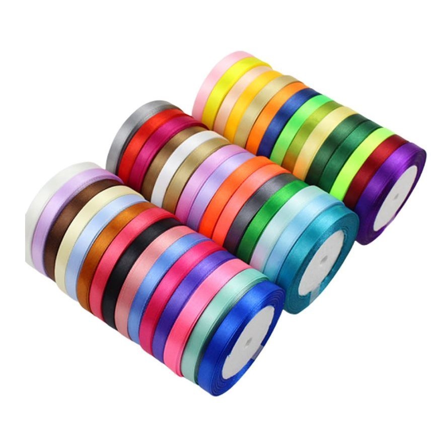 25Yards 6mm Handwork Silk Satin Ribbon Bow For Crafts DIY Christmas Gifts Wrapping Supplies (538L)