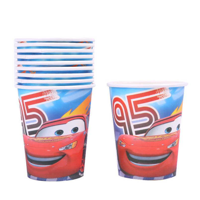 10pcs 9Oz 250ml Cartoon Party Thickened Disposable Paper Cup Raw Wood Pulp Children's Birthday festive event 派对纸杯(2960L) - Image 3