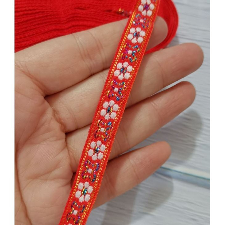 1yard Multicolor Braided Lace Trim Ribbon for Home Party Decoration DIY Clothes Sewing Accessories Lace 民族民族花边 (2077L) - Image 17