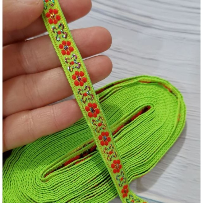 1yard Multicolor Braided Lace Trim Ribbon for Home Party Decoration DIY Clothes Sewing Accessories Lace 民族民族花边 (2077L) - Image 11