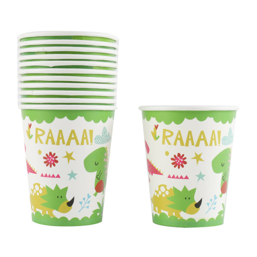 10pcs 9Oz 250ml Cartoon Party Thickened Disposable Paper Cup Raw Wood Pulp Children's Birthday festive event 派对纸杯(2960L) - Image 13