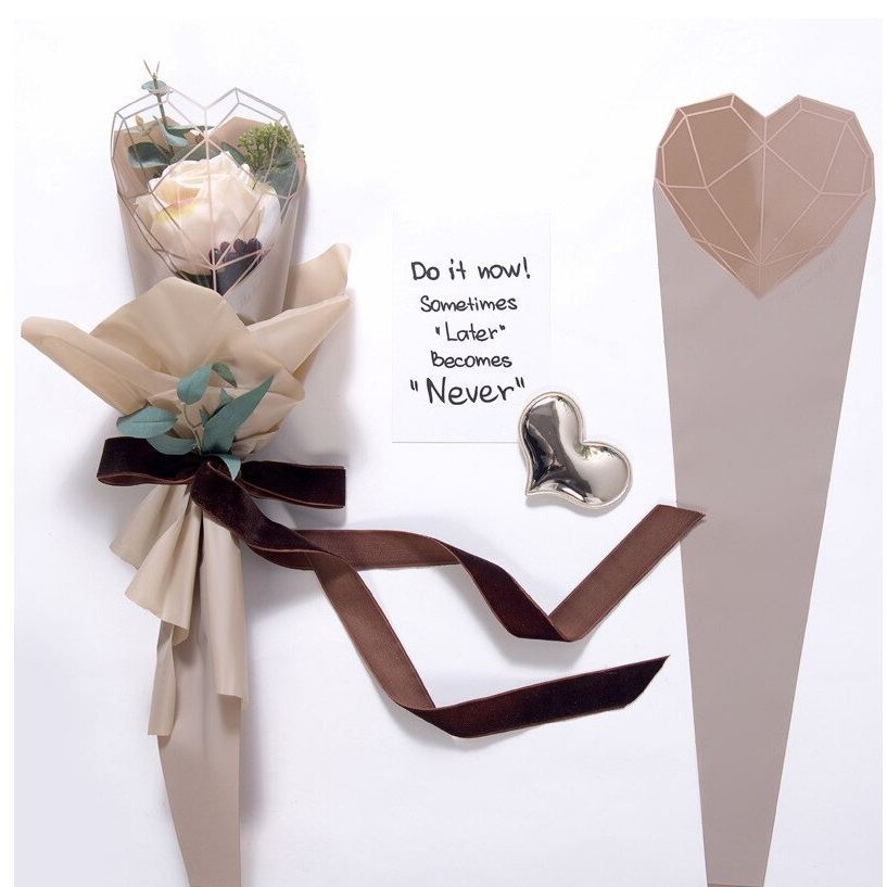 20pcs Diamond Single flower wrapping Bag Flower bouquet gift wrapping paper Festival flower shop (558L) - Image 8