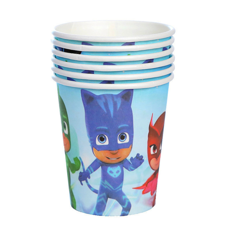 10pcs 9Oz 250ml Cartoon Party Thickened Disposable Paper Cup Raw Wood Pulp Children's Birthday festive event 派对纸杯(2960L) - Image 9