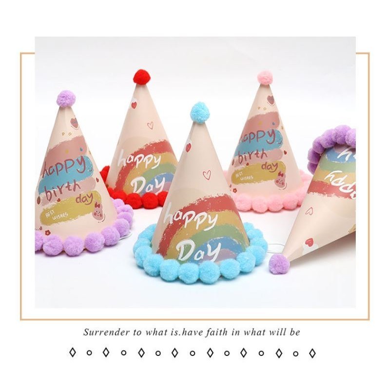 Happy Birthday Hats Party Celebration Decoration Children Birthday Party Supplies Kids Girl Favor Headwear Access(2947L)