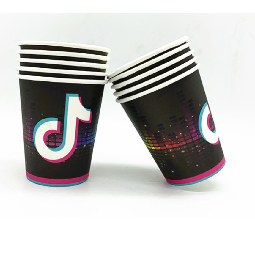10pcs 9Oz 250ml Cartoon Party Thickened Disposable Paper Cup Raw Wood Pulp Children's Birthday festive event 派对纸杯(2960L) - Image 12