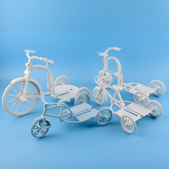 Creative Tricycle Room Ornament Rattan Big Wheel Float Round Simulation Rattan Small Float Flower Pot Decoration(258L) - Image 10
