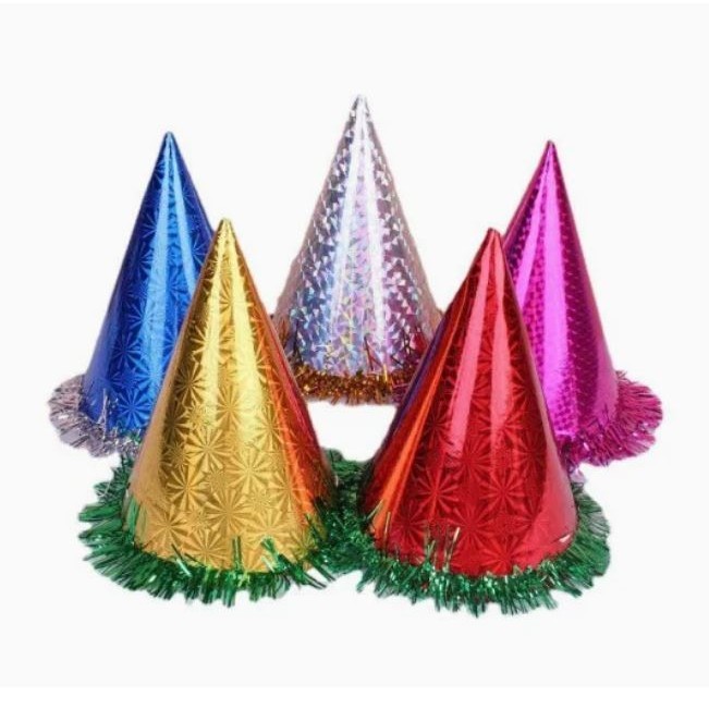 Birthday Party Hat Children Adult Birthday Party Dress Up Hat Gold Red Laser Pentagram Happy Birthday Tricorne Hat(2163L - Image 7