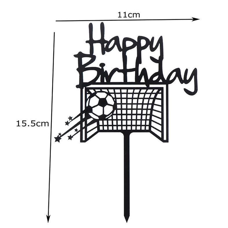 Football Acrylic Cake Topper Novelty Soccer Happy Birthday Cake Topper For Boys Birthday Sports Party (999L) - Image 7