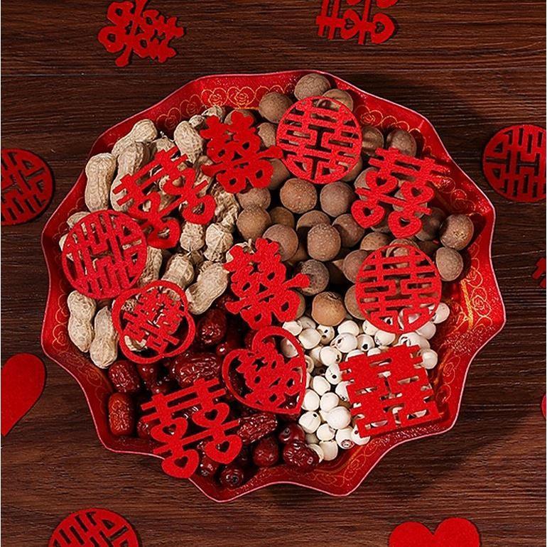 30pcs/pack Mini Marriage Stickers Traditional Chinese Wedding Decorations Fruit Plate Xiao Xi Zi Room Throwing(1913L) - Image 2