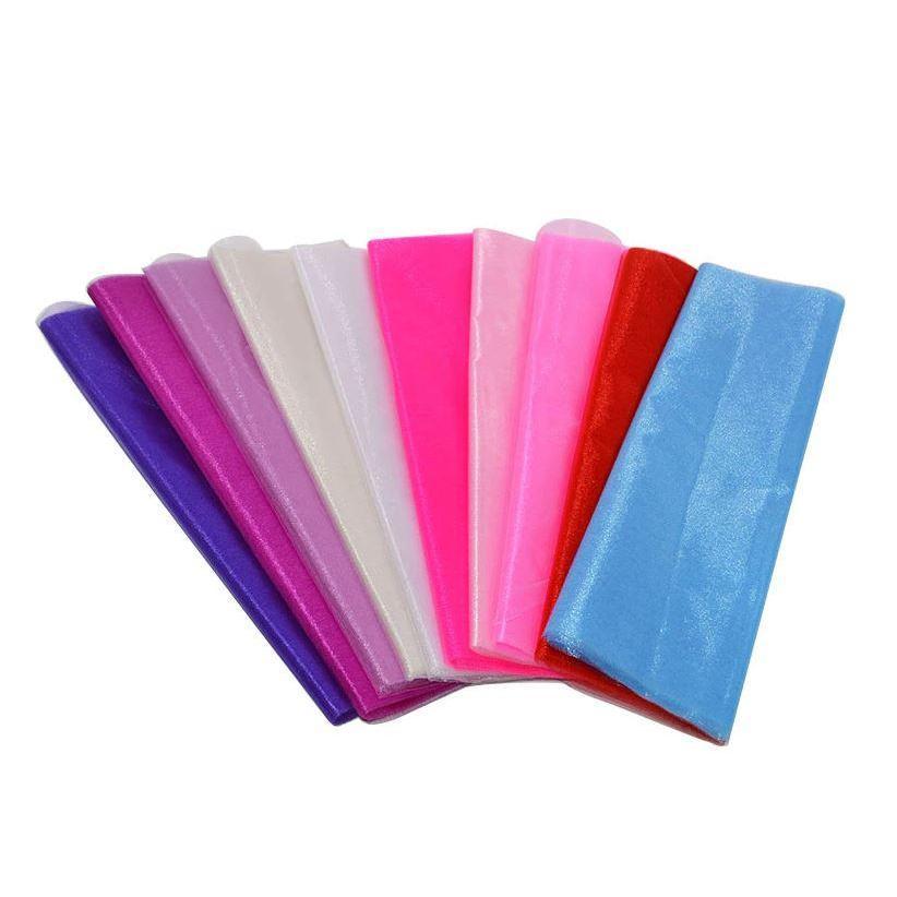 48cm 1yard sheer crystal organza tulle roll fabric for wedding party decoration organza chair sashes width 48cm(1005L) - Image 5