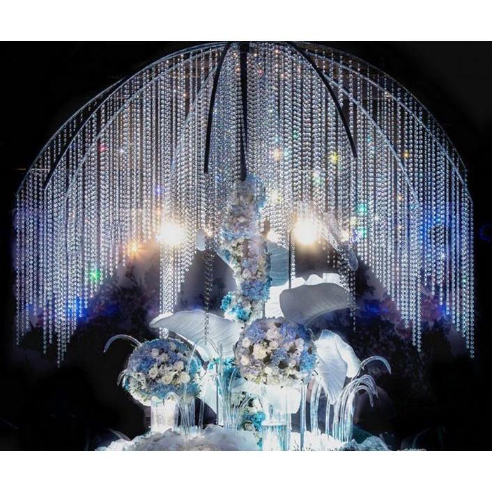 1M 14/16/18mm Crystal Clear Acrylic Octagonal Bead Garland Strand Curtain Christmas Hanging Wedding Decor Trees(1799L) - Image 4