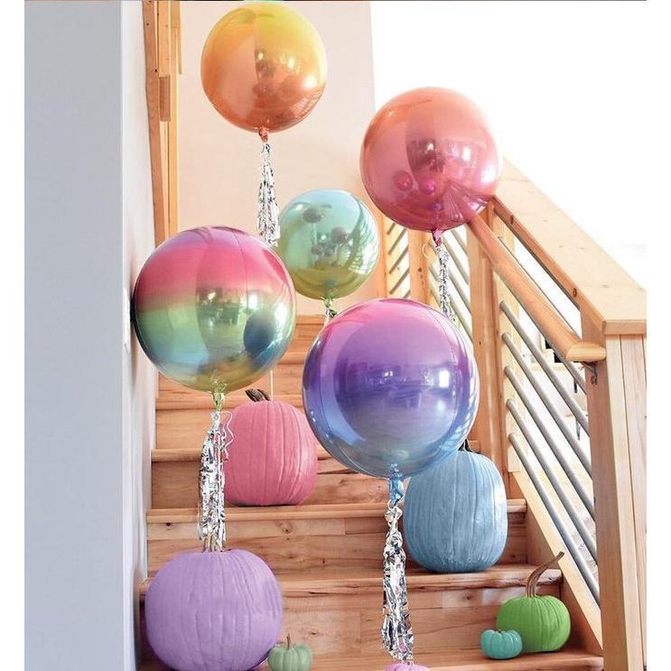 New Laser Gradient Color Baby Shower 4D Ball Party Supplies Reusable Fashion Favors 22 inch Party Decor(306L) - Image 3