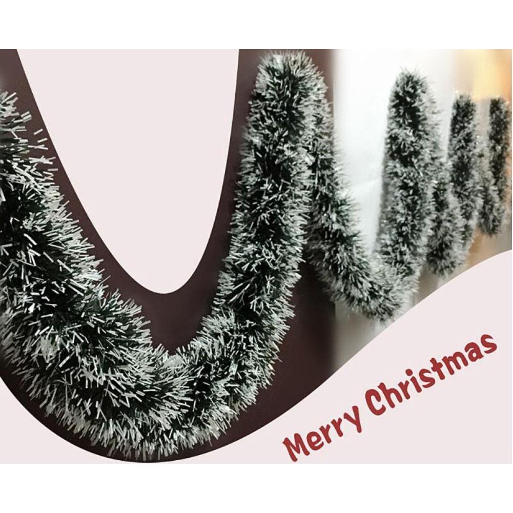 2m Christmas Decoration Ribbon Garland Christmas Tree Ornaments Dark Green Ribbon DIY Decor Tinsel Xmas Party(1104L)