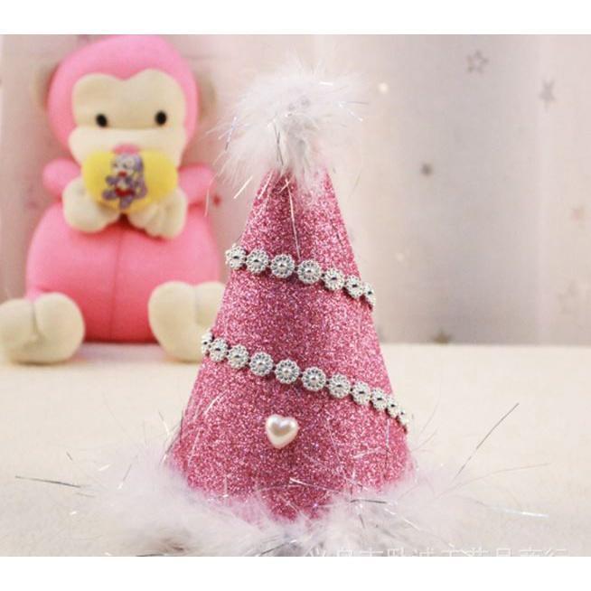NEW Design Birthday Hat Gold Powder Cloth Hat Baby Girl Boy shower Birthday Cake Hat Party Props Children's Party(1634L) - Image 5
