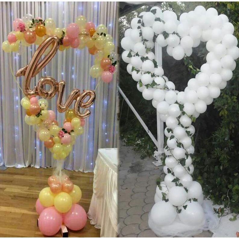 DIY Balloon Column Kit Durable Heart Shape Balloon Stand Pole and Base Set Wedding & Christmas Party(1862L) - Image 2
