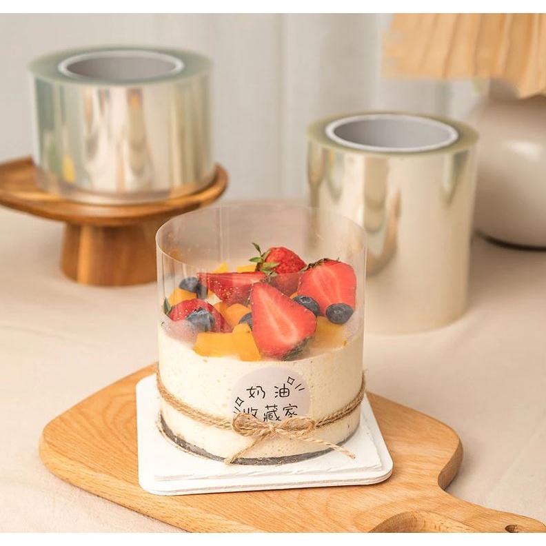 6/8/10/12cm Hard Soft Transparent Paper Clear Mousse Surrounding Edge Wrapping Tape Baking Cake Dessert Collar (1611L) - Image 2