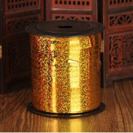0.5cm*250yard Prism Hoop Holographic Tape For Gift Packing Laser Tape Balloon Ribbon Gold Glitter(694L) - Image 16
