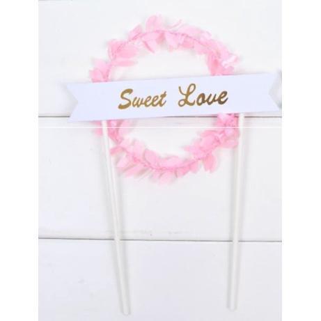 1pcs/set wreath flower love Cake card paper holiday Party Cute birthday decorations bunting Holiday wedding(354L) - Image 9