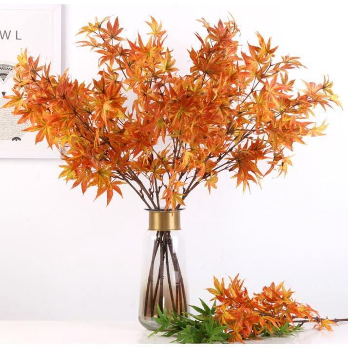 Artificial maple leaf red maple branch DIY wedding garden christmas interior maple tree decor fake tree material(1638L) - Image 5
