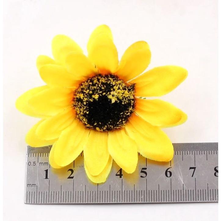 5pcs 6.5/7.5cm Large Silk Sunflower Artificial Flower Head For Wedding Box Decor Headmade Scrapbooking Access(1738L) - Image 4